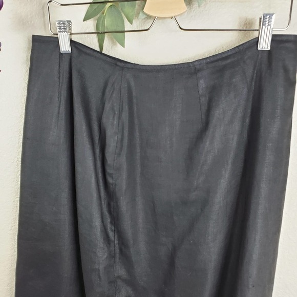 J. Jill Lagenlook Wrap Linen Midi Layered Skirt - Picture 4 of 10